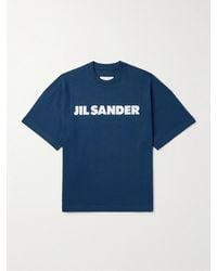 Jil Sander - Logo-Print Cotton-Jersey T-Shirt - Lyst