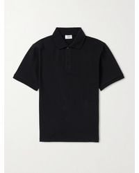 Saint Laurent - Logo-embroidered Cotton-blend Piqué Polo Shirt - Lyst