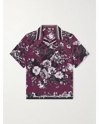 Dolce & Gabbana - Camp-Collar Floral-Print Silk-Twill Shirt - Lyst