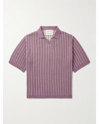 A Kind Of Guise - Mahua Striped Linen And Cotton-Blend Polo Shirt - Lyst