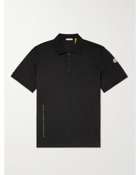 Moncler Genius - 7 Moncler Frgmt Hiroshi Fujiwara Logo-appliquéd Satin-trimmed Cotton-jersey Polo Shirt - Lyst