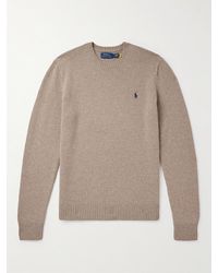 Polo Ralph Lauren - Logo-embroidered Wool And Cashmere-blend Sweater - Lyst