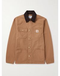 Carhartt - Michigan Arbeitsjacke aus Biobaumwoll-Canvas mit Cordkragen - Lyst