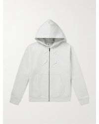Nike - Logo-embroidered Cotton-blend Jersey Zip-up Hoodie - Lyst
