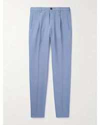 Slowear - Venezia 1951 Tapered Pleated Ice Crêpe Trousers - Lyst