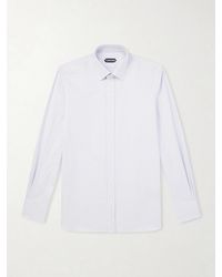Tom Ford - Slim-fit Cutaway-collar Houndstooth Cotton Shirt - Lyst