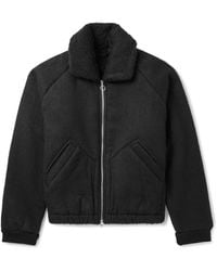 A Kind Of Guise - Gobi Bear Cropped Wool And Cotton-Blend Bomber Jacket - Lyst
