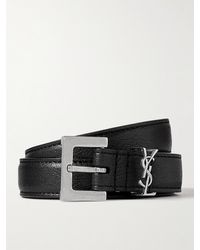 Saint Laurent - 2Cm Full-Grain Leather Belt - Lyst