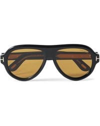 Tom Ford - Icon Pilot Aviator-Style Tortoiseshell Acetate Sunglasses - Lyst