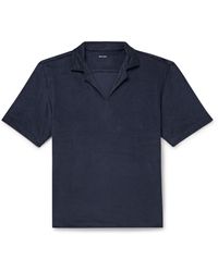Paul Smith - Logo-appliquéd Striped Cotton-blend Terry Polo Shirt - Lyst