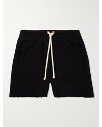 Les Tien - Gerade geschnittene Shorts aus Baumwoll-Jersey in Stückfärbung mit Kordelzugbund - Lyst