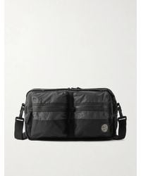 Stone Island - Logo-Appliquéd Coated Cotton-Ripstop Messenger Bag - Lyst