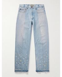 Kartik Research - Straight-Leg Upcycled Frayed Embellished Panelled Jeans - Lyst