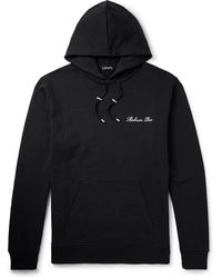 Balmain - Logo-embroidered Cotton-jersey Hoodie - Lyst