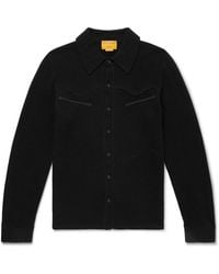 Guest In Residence - Western Felt-trimmed Cashmere Shirt - Lyst
