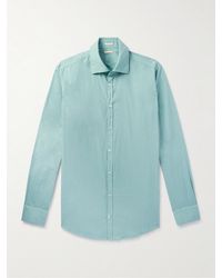 Massimo Alba - Genova Cutaway-collar Cotton-voile Shirt - Lyst