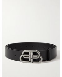 Balenciaga - 3.5Cm Logo-Embellished Leather Belt - Lyst