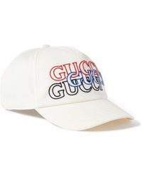 Gucci - Logo-embroidered Cotton-twill Baseball Cap - Lyst