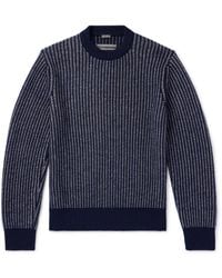 ZEGNA - Waffle-Knit Cashmere, Mohair And Silk-Blend Sweater - Lyst