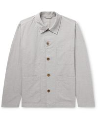 Hartford - Jamison Striped Cotton And Linen-blend Overshirt - Lyst
