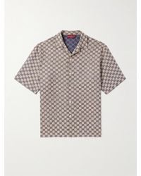 Gucci - Hemd aus einer Leinenmischung mit Logomuster und Reverskragen - Lyst