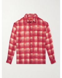 424 - Checked Silk-chiffon Shirt - Lyst