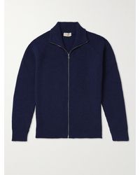 John Smedley - Thatch Recycled Cashmere And Merino Wool-blend Zip-up Cardigan - Lyst