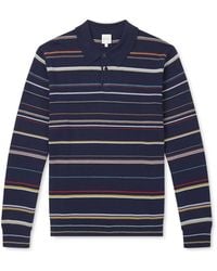 Paul Smith - Striped Merino Wool Polo Sweater - Lyst