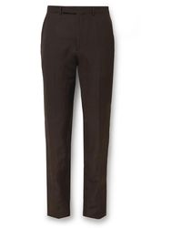 Zegna - Trofeo Slim-fit Wool And Linen-blend Suit Trousers - Lyst
