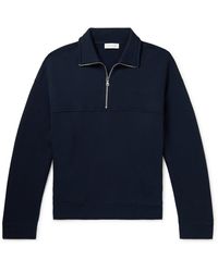 NINETY PERCENT - Organic Cotton-jersey Half-zip Sweatshirt - Lyst