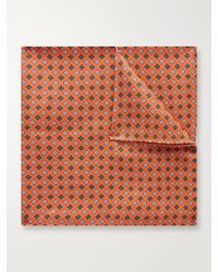 De Petrillo - Printed Silk-Twill Pocket Square - Lyst