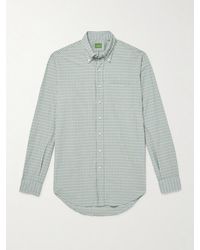Sid Mashburn - Button-Down Collar Checked Cotton-Poplin Shirt - Lyst