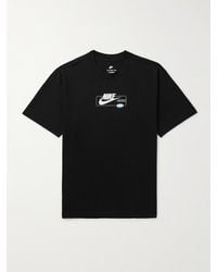 Nike - Logo-print Appliquéd Cotton-jersey T-shirt - Lyst