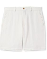 Brunello Cucinelli - Straight-leg Herringbone Cotton And Linen-blend Bermuda Shorts - Lyst