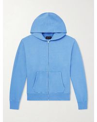 Les Tien - Garment-Dyed Cotton-Jersey Zip-Up Hoodie - Lyst