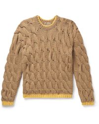 Federico Curradi - Cable-knit Wool Sweater - Lyst