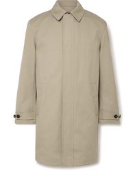Yves Salomon - Leather-trimmed Double-faced Cotton-twill Coat - Lyst