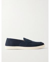 George Cleverley - Joey Nubuck Penny Loafers - Lyst