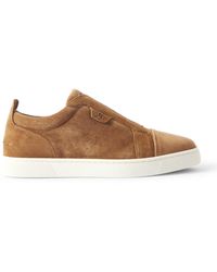 Christian Louboutin - St Louis Suede Slip-On Sneakers - Lyst