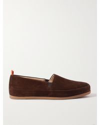 Mulo Suede Loafers - Brown