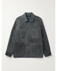 Rag & Bone - Graham Corduroy-Trimmed Suede Jacket - Lyst