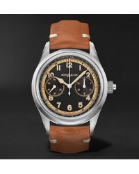 montblanc leather watch