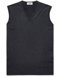 John Smedley - Hadfield Slim-Fit Merino Wool Sweater Vest - Lyst