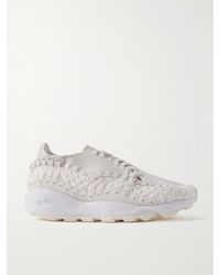Nike - Air Footscape Suede-trimmed Woven Webbing And Mesh Sneakers - Lyst