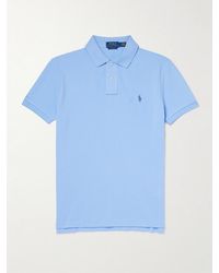 Polo Ralph Lauren - Logo-embroidered Cotton-jersey Polo Shirt - Lyst