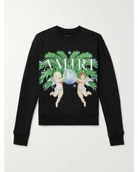 Amiri - Airbrush Cherub Sweatshirt aus Baumwoll-Jersey mit Logoprint - Lyst