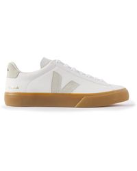 Veja - Campo Suede-trimmed Leather Sneakers - Lyst