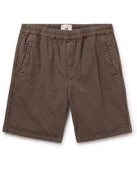 Folk - Assembly Straight-leg Linen And Cotton-blend Shorts - Lyst