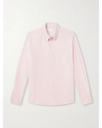 A.P.C. - Button-Down Collar Striped Cotton Shirt - Lyst