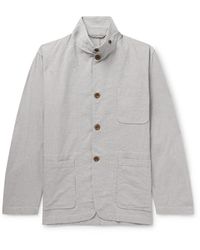 Hartford - Jerome Striped Cotton And Linen-blend Jacket - Lyst